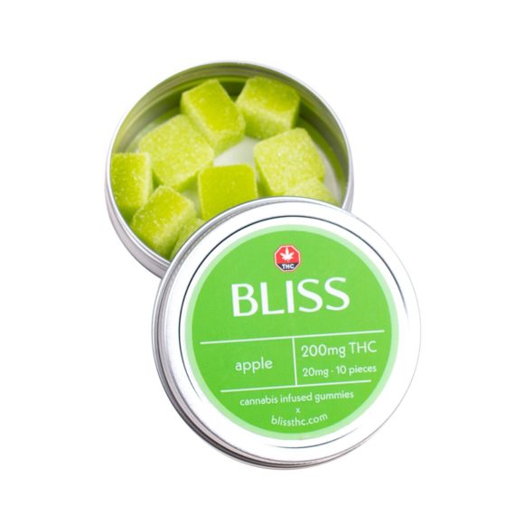 Bliss Green Apple 200mg THC Gummies Main