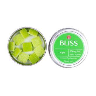 Bliss Green Apple 250mg THC Gummies – 10 pcs