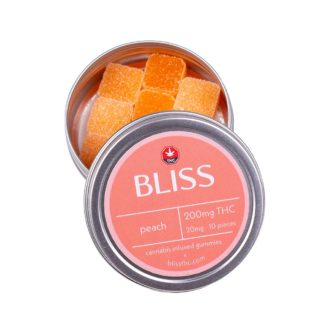 Bliss Peach 250mg THC Gummies – 10 pcs