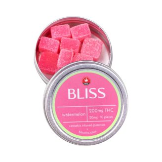 Bliss Watermelon 250mg THC Gummies – 10 pcs
