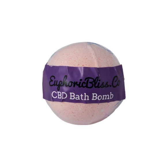 Euphoric Bliss Wild Rose CBD Bath Bomb 100mg Front