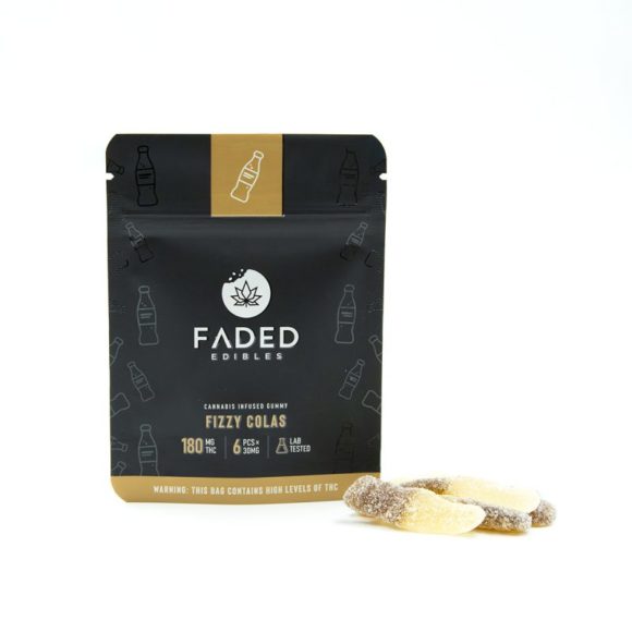 Faded Cannabis Co. Edibles Fizzy Colas 180mg - Outside Pack