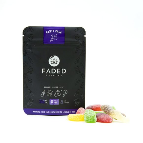 Faded Edibles Party Pack Edibles 240mg - Outside Pack