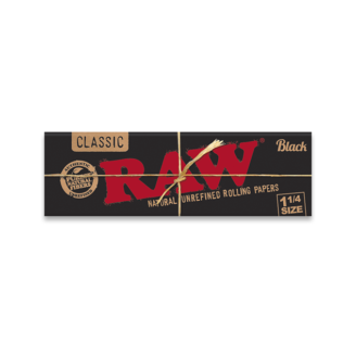 RAW Black Ultra Thin Rolling Papers – 1 1/4 Size