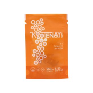 Kootenay Labs Tangerine 50mg THC-CBD 1:1 Gummies – 250mg