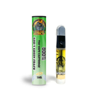 Golden Monkey Extracts THC Cartridge – God’s Green Crack – 1ml