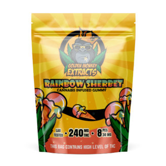 Golden Monkey Extracts – Rainbow Sherbet Gummies – 240mg