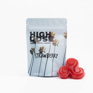 High Dose Cannabis Infused Gummies – Strawberry 500mg
